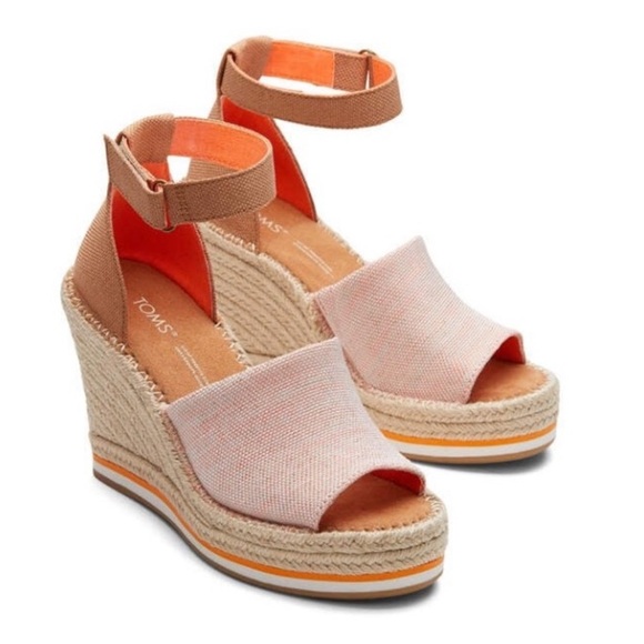TOMS • Marisol Wedge • Orange Cream • 9.5 • Brand New 🆕 in 📦 - Picture 1 of 5